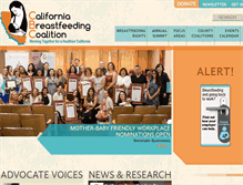 Tablet Screenshot of californiabreastfeeding.org